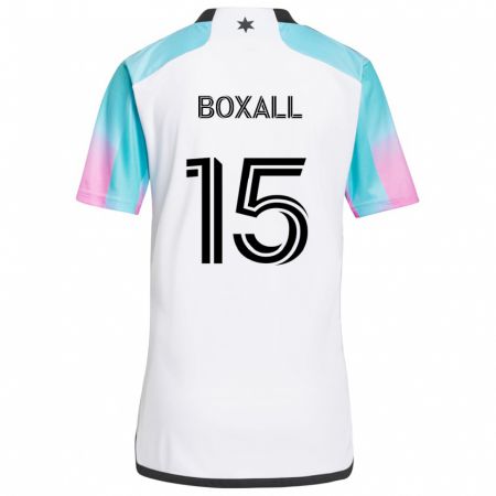 Kandiny Férfi Michael Boxall #15 Fehér Kék Fekete Idegenbeli Jersey 2024/25 Mez Póló Ing