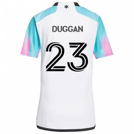 Kandiny Férfi Morris Duggan #23 Fehér Kék Fekete Idegenbeli Jersey 2024/25 Mez Póló Ing