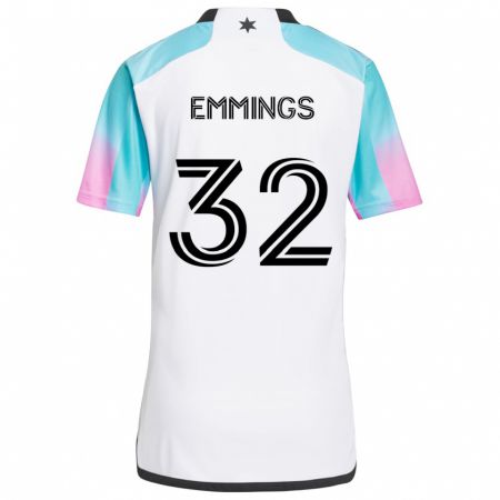 Kandiny Férfi Fred Emmings #32 Fehér Kék Fekete Idegenbeli Jersey 2024/25 Mez Póló Ing