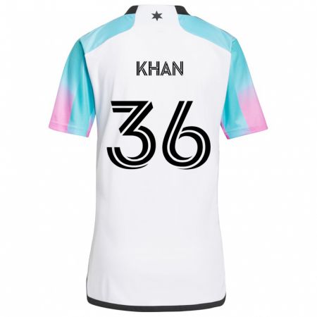 Kandiny Férfi Molik Khan #36 Fehér Kék Fekete Idegenbeli Jersey 2024/25 Mez Póló Ing