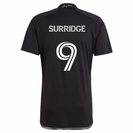 Kandiny Férfi Sam Surridge #9 Fekete Idegenbeli Jersey 2024/25 Mez Póló Ing