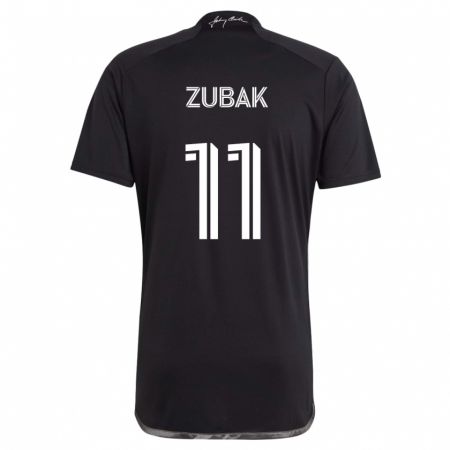 Kandiny Férfi Ethan Zubak #11 Fekete Idegenbeli Jersey 2024/25 Mez Póló Ing