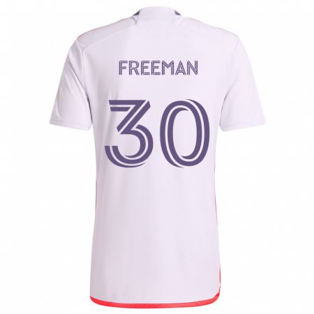 Kandiny Férfi Alex Freeman #30 Fehér Piros Lila Idegenbeli Jersey 2024/25 Mez Póló Ing