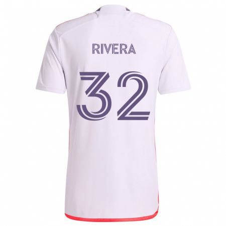 Kandiny Férfi Wilfredo Rivera #32 Fehér Piros Lila Idegenbeli Jersey 2024/25 Mez Póló Ing