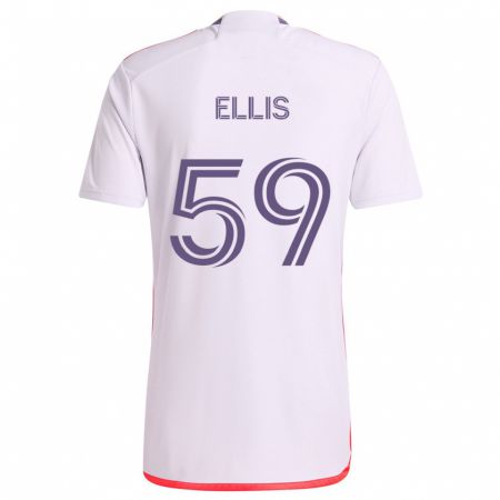 Kandiny Férfi Justin Ellis #59 Fehér Piros Lila Idegenbeli Jersey 2024/25 Mez Póló Ing