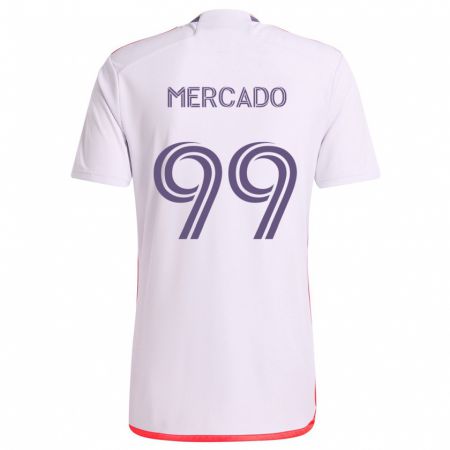 Kandiny Férfi Carlos Mercado #99 Fehér Piros Lila Idegenbeli Jersey 2024/25 Mez Póló Ing