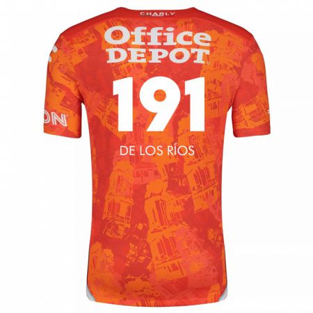 Kandiny Férfi Sergio De Los Ríos #191 Narancssárga Fehér Idegenbeli Jersey 2024/25 Mez Póló Ing