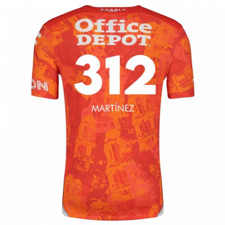 Kandiny Férfi Ulises Martínez #312 Narancssárga Fehér Idegenbeli Jersey 2024/25 Mez Póló Ing