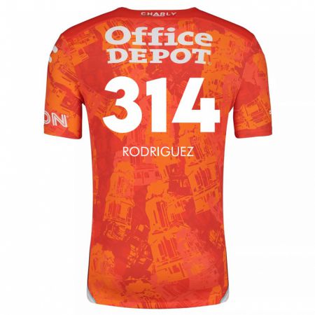 Kandiny Férfi Alan Rodríguez #314 Narancssárga Fehér Idegenbeli Jersey 2024/25 Mez Póló Ing