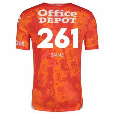 Kandiny Férfi Diego Sáinz #261 Narancssárga Fehér Idegenbeli Jersey 2024/25 Mez Póló Ing