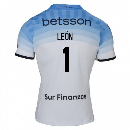 Kandiny Férfi Roberto León #1 Fehér Kék Fekete Idegenbeli Jersey 2024/25 Mez Póló Ing