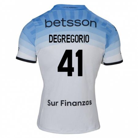 Kandiny Férfi Ramiro Degregorio #41 Fehér Kék Fekete Idegenbeli Jersey 2024/25 Mez Póló Ing