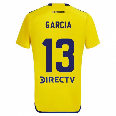 Kandiny Férfi Javier García #13 Sárga Kék Idegenbeli Jersey 2024/25 Mez Póló Ing