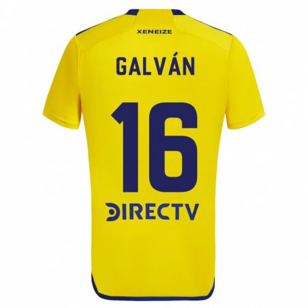 Kandiny Férfi Lucas Galván #16 Sárga Kék Idegenbeli Jersey 2024/25 Mez Póló Ing