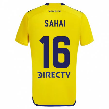 Kandiny Férfi Veer Sahai #16 Sárga Kék Idegenbeli Jersey 2024/25 Mez Póló Ing