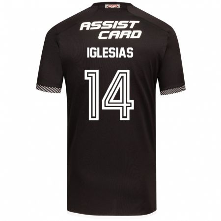 Kandiny Férfi Luciano Iglesias #14 Fekete-Fehér Idegenbeli Jersey 2024/25 Mez Póló Ing