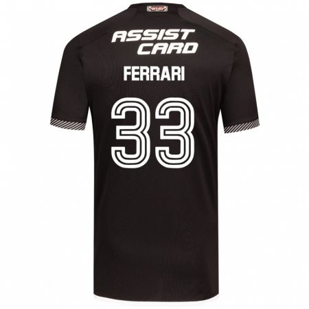 Kandiny Férfi Matías Ferrari #33 Fekete-Fehér Idegenbeli Jersey 2024/25 Mez Póló Ing