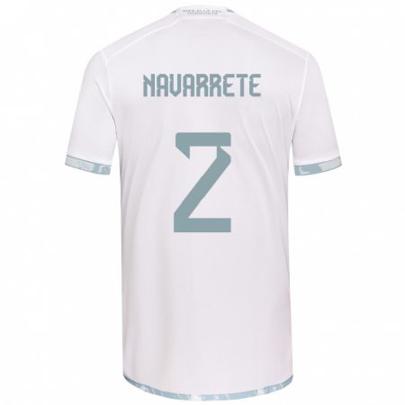 Kandiny Férfi Daniel Navarrete #2 Fehér Szürke Idegenbeli Jersey 2024/25 Mez Póló Ing