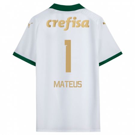 Kandiny Férfi Mateus #1 Fehér Zöld Idegenbeli Jersey 2024/25 Mez Póló Ing