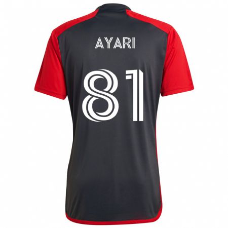 Kandiny Női Hassan Ayari #81 Szürke Vörös Hazai Jersey 2024/25 Mez Póló Ing