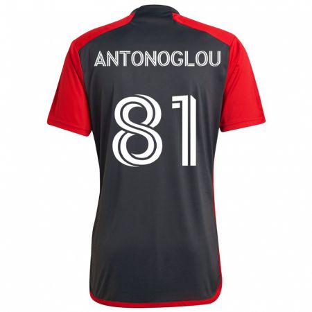 Kandiny Női Themi Antonoglou #81 Szürke Vörös Hazai Jersey 2024/25 Mez Póló Ing