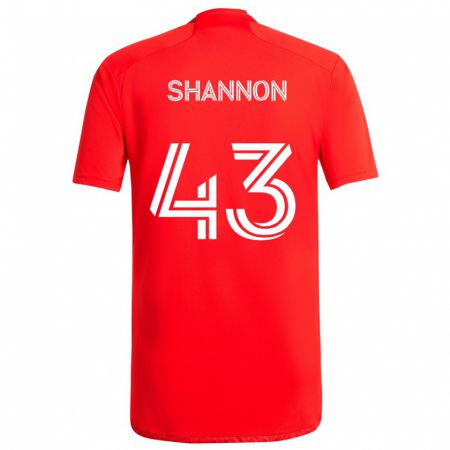 Kandiny Női Jaylen Shannon #43 Piros Fehér Hazai Jersey 2024/25 Mez Póló Ing