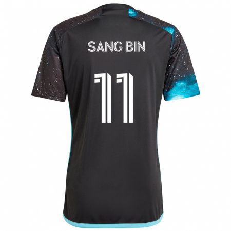 Kandiny Női Sang-Bin Jeong #11 Fekete Kék Hazai Jersey 2024/25 Mez Póló Ing