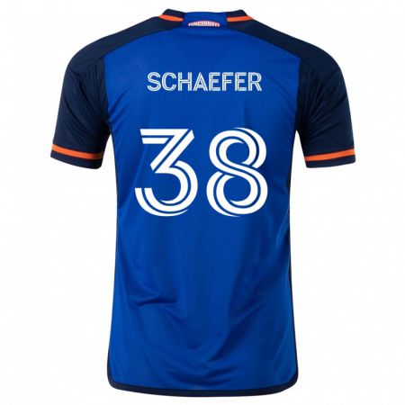 Kandiny Női Brian Schaefer #38 Kék Fehér Hazai Jersey 2024/25 Mez Póló Ing