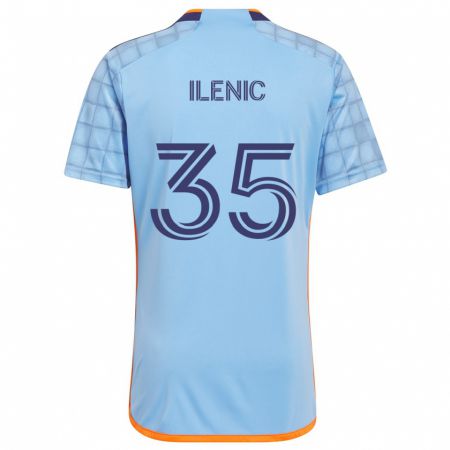 Kandiny Női Mitja Ilenic #35 Kék Narancs Hazai Jersey 2024/25 Mez Póló Ing