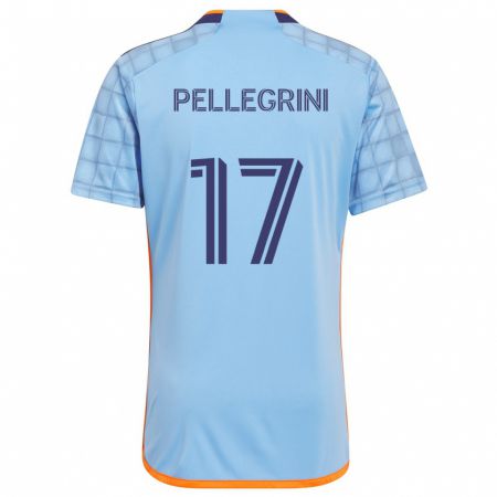 Kandiny Női Matías Pellegrini #17 Kék Narancs Hazai Jersey 2024/25 Mez Póló Ing