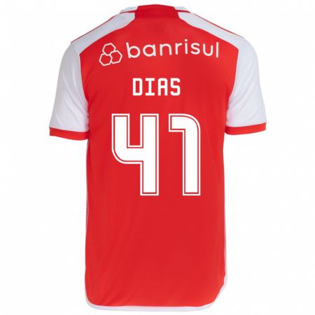 Kandiny Női Matheus Dias #41 Piros Fehér Hazai Jersey 2024/25 Mez Póló Ing