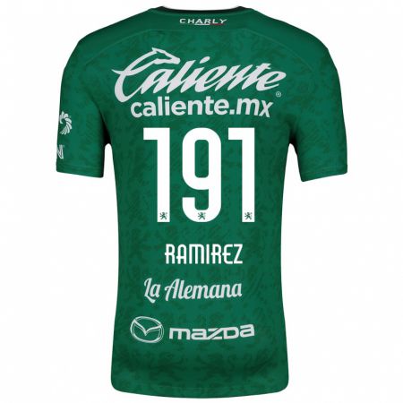 Kandiny Női Ian Ramírez #191 Zöld Fehér Hazai Jersey 2024/25 Mez Póló Ing