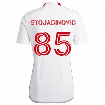 Kandiny Női Marko Stojadinovic #85 Fehér Piros Idegenbeli Jersey 2024/25 Mez Póló Ing