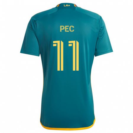 Kandiny Női Gabriel Pec #11 Green Yellow Idegenbeli Jersey 2024/25 Mez Póló Ing