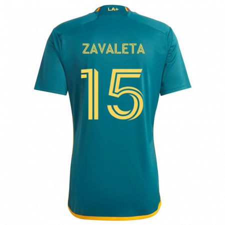 Kandiny Női Eriq Zavaleta #15 Green Yellow Idegenbeli Jersey 2024/25 Mez Póló Ing