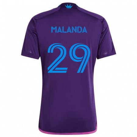 Kandiny Női Adilson Malanda #29 Lila Kék Idegenbeli Jersey 2024/25 Mez Póló Ing