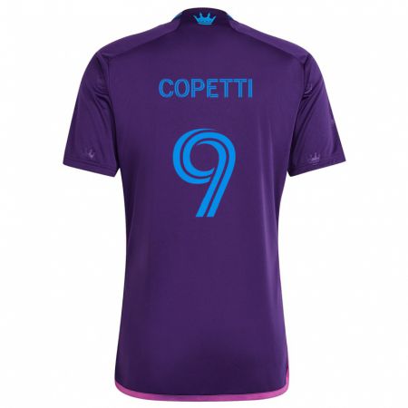 Kandiny Női Enzo Copetti #9 Lila Kék Idegenbeli Jersey 2024/25 Mez Póló Ing