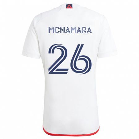 Kandiny Női Tommy Mcnamara #26 Fehér Piros Idegenbeli Jersey 2024/25 Mez Póló Ing