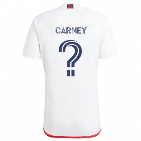 Kandiny Női Ryan Carney #0 Fehér Piros Idegenbeli Jersey 2024/25 Mez Póló Ing