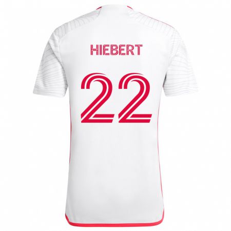 Kandiny Női Kyle Hiebert #22 Fehér Piros Idegenbeli Jersey 2024/25 Mez Póló Ing