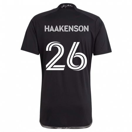 Kandiny Női Luke Haakenson #26 Fekete Idegenbeli Jersey 2024/25 Mez Póló Ing