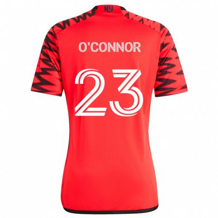 Kandiny Női Aidan O'connor #23 Piros Fekete Fehér Idegenbeli Jersey 2024/25 Mez Póló Ing