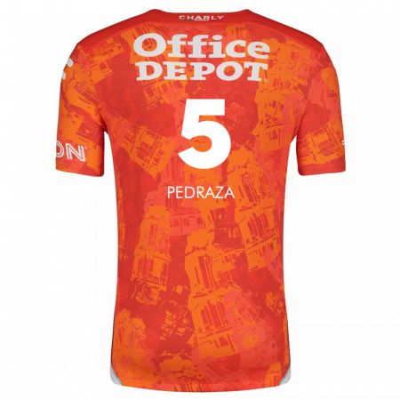 Kandiny Női Pedro Pedraza #5 Narancssárga Fehér Idegenbeli Jersey 2024/25 Mez Póló Ing