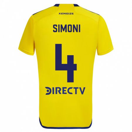 Kandiny Női Tiago Simoni #4 Sárga Kék Idegenbeli Jersey 2024/25 Mez Póló Ing