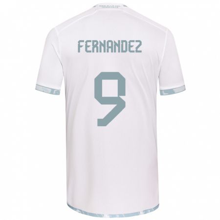 Kandiny Női Leandro Fernández #9 Fehér Szürke Idegenbeli Jersey 2024/25 Mez Póló Ing