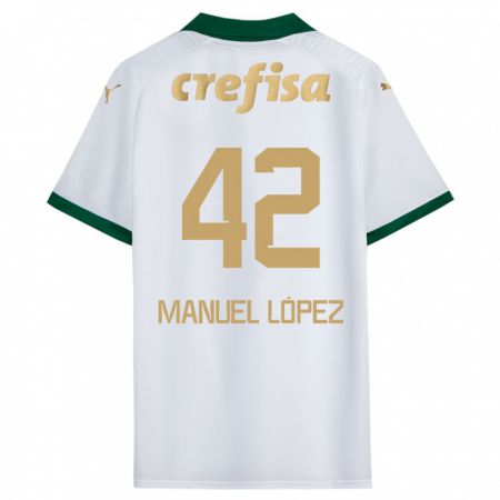 Kandiny Női José Manuel López #42 Fehér Zöld Idegenbeli Jersey 2024/25 Mez Póló Ing