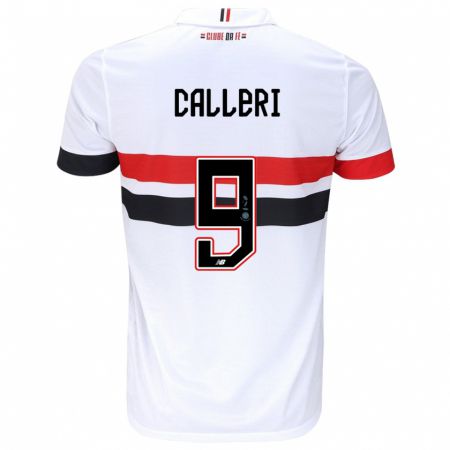 Kandiny Gyermek Jonathan Calleri #9 Fehér Piros Fekete Hazai Jersey 2024/25 Mez Póló Ing