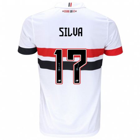 Kandiny Gyermek André Silva #17 Fehér Piros Fekete Hazai Jersey 2024/25 Mez Póló Ing