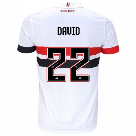 Kandiny Gyermek David #22 Fehér Piros Fekete Hazai Jersey 2024/25 Mez Póló Ing