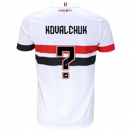 Kandiny Gyermek Filipp Kovalchuk #0 Fehér Piros Fekete Hazai Jersey 2024/25 Mez Póló Ing